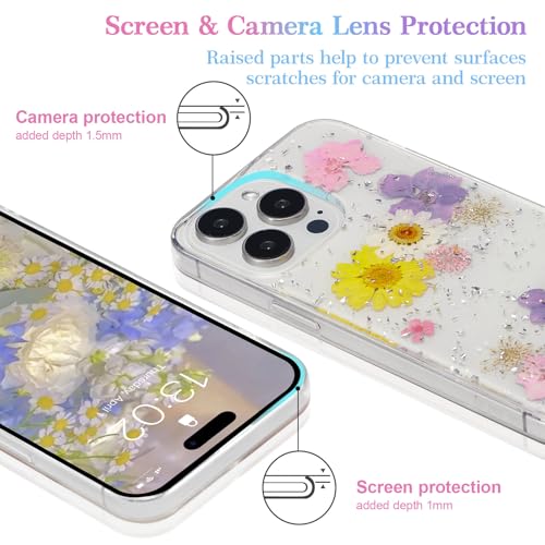 Coque iPhone 14 Pro Max fleur séchée véritable artisanale - 2