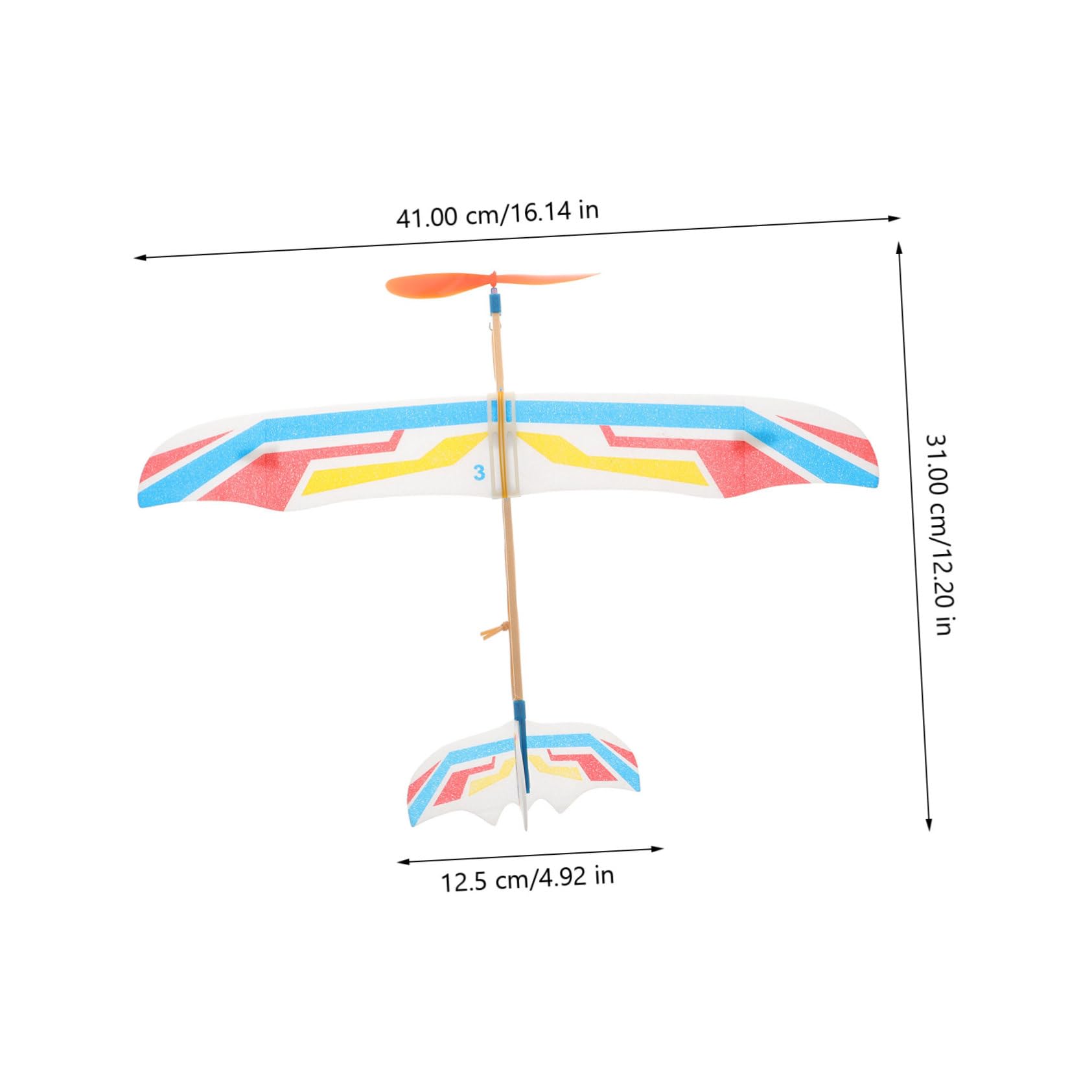 WOONEKY Modelo de Avión Biplano de Madera y Plástico 10 Piezas
