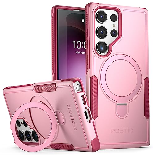 Protection Samsung S23 Ultra robuste rose compatible chargeur induction MagSafe