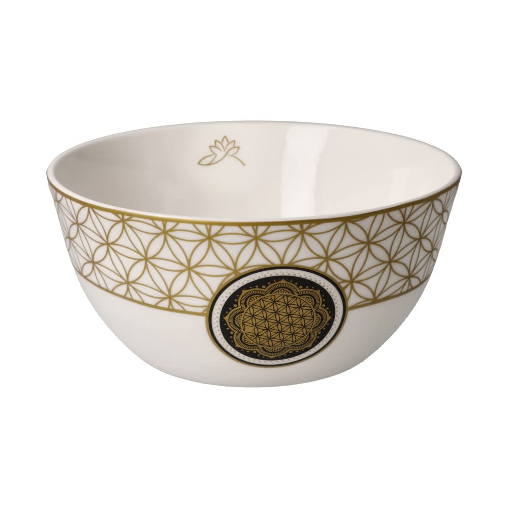 Goebel Bowl Lotus Flower of Life White Yin Yang