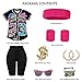 80s 90s Outfit for Women Hip Hop Costume Set Baseball Jersey T Shirt Yoga Pants Rapper Accessories Cosplay Party Black