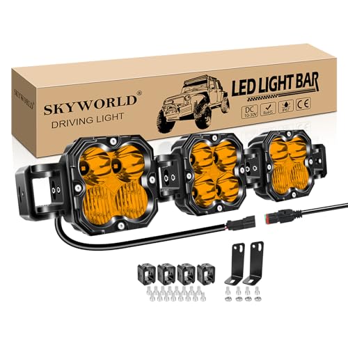 Barre de Led 4x4 rampe lumineuse 21 pouces 90W 7500LM ambre feu antibrouillard voiture 12V 24V