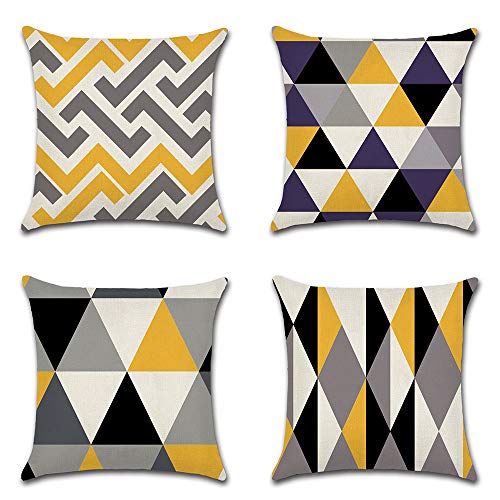 CLVEDU 4Pack Pillow Covers Throw Pillow Case Cushion Covers Colorful Printed Throw Pillow Covers