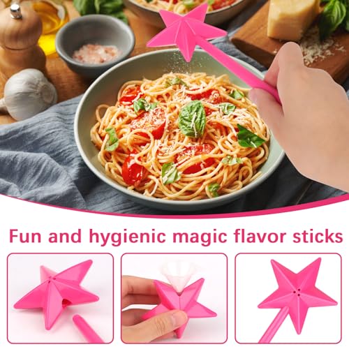 VMUTGA 2 Stück Salzstreuer Zauberstab, Magisches Gewürzstreuer mit 2 Kleinen Trichtern, Stern Gewürzstreuer Zauberstab, Spices Spice Shaker für Küche Cooking