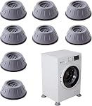 8 Pcs Shock et le bruit Annulant Machine de lavage support, réduction du bruit et anti-dérapant machine de lavage en caoutchouc anti vibration Pads de pieds, anti-Walk sécheuse tampons de vibration, stabilisateur machine de laver