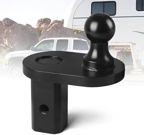 Miniatura 3 de Enganches de remolque de cuello de cisne compatibles con bola de giro, extensor de bola de desplazamiento de 4 pulgadas, enganche resistente para