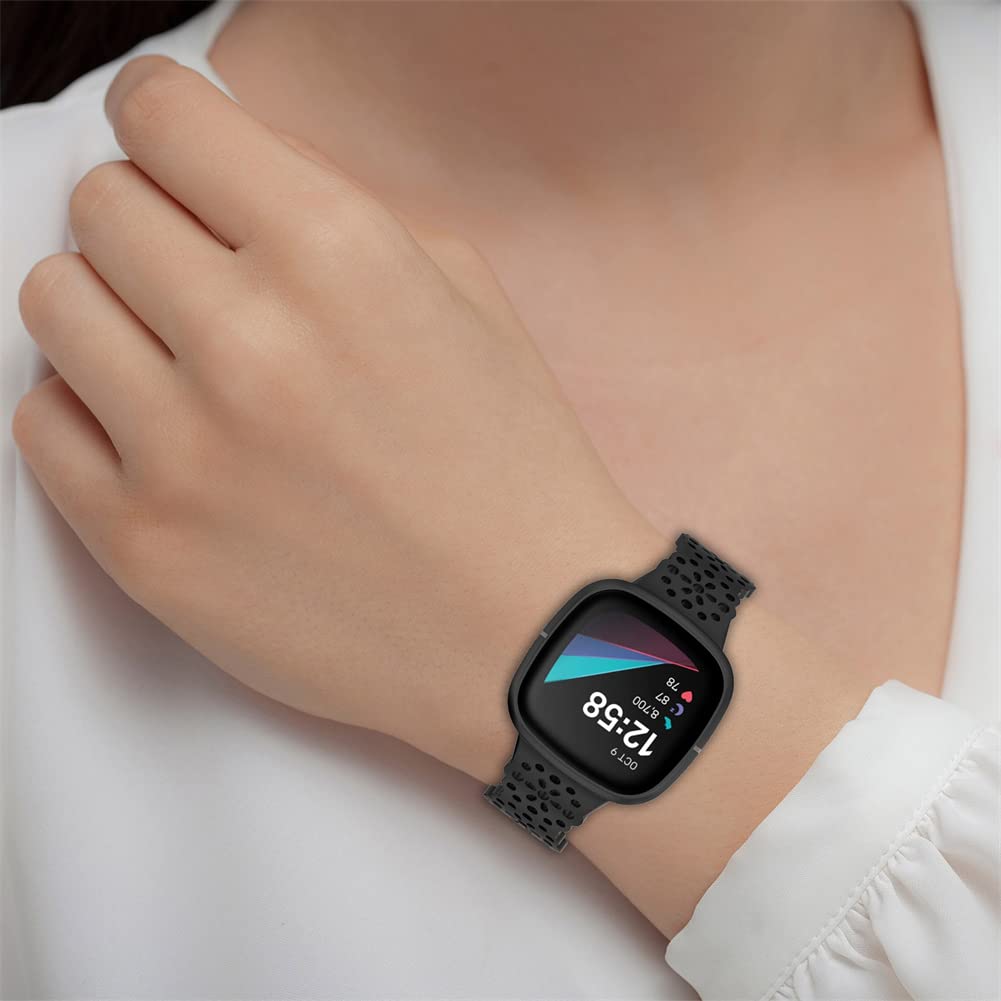 Cinturino In Silicone Morbido Per Fitbit Versa 4/Versa 3/Sense 2/Sense, Ricambio Regolabile Con Fibbia In Acciaio, Multicolore - 2