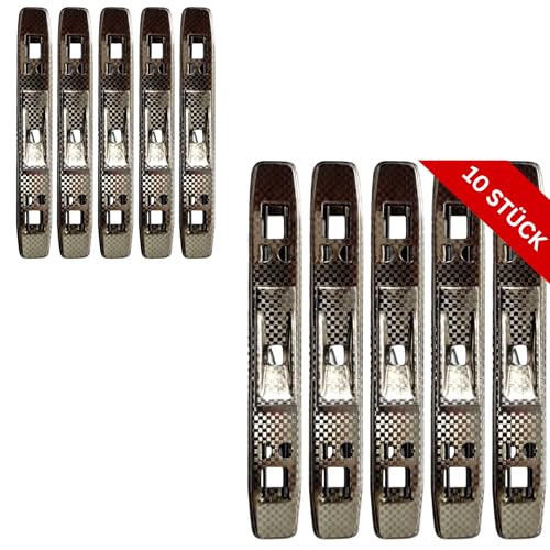 DADA LAB Tippniederhalter 10er Set - Metall Tippniederhalter für Ordner & Ringbücher - Dokumentenhalter für Loseblatt Sammlung - Ersatz Ordnerklemme