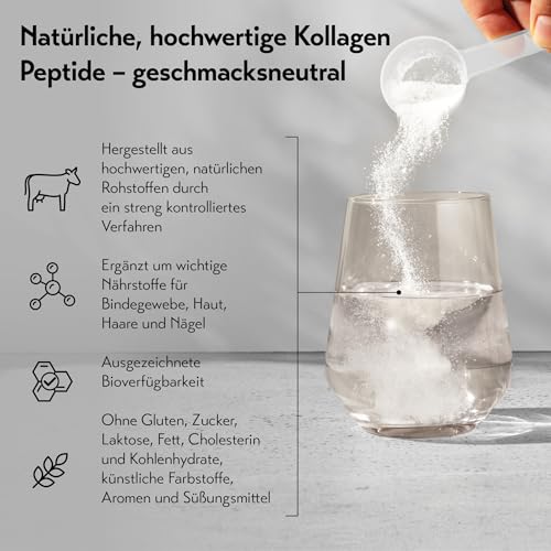 pureSGP® Kollagen [300g]: Reinstes Kollagen in Apothekenqualität - Bioaktive Premium-Peptide aus hochwertigem Kollagenhydrolysat. Mit Vitamin C & Biotin - Geschmacksneutral - Gute Löslichkeit