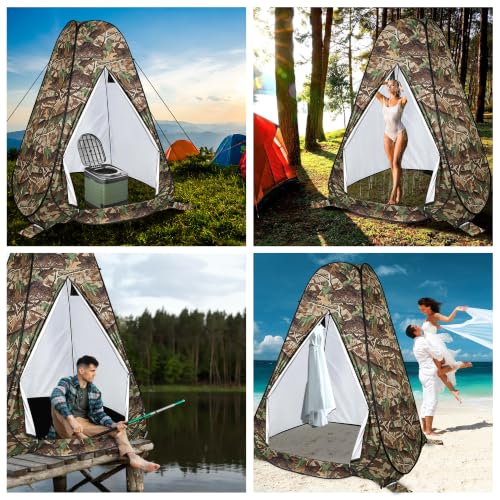 Anngrowy UPF50+ Tienda de Ducha Plegable de 7FT, Refugio Extra Grande para Privacidad miniatura 5