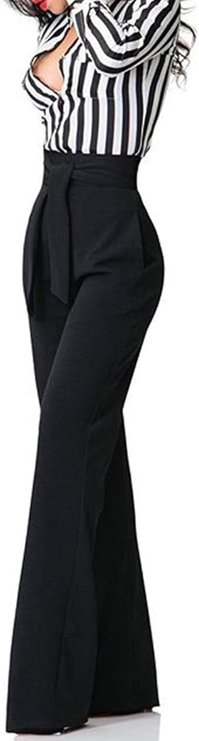 Lucuna Women's Dress Pants High Waisted Wide Leg Work Pants Slacks Office Business Casual Trousers - Image 5
