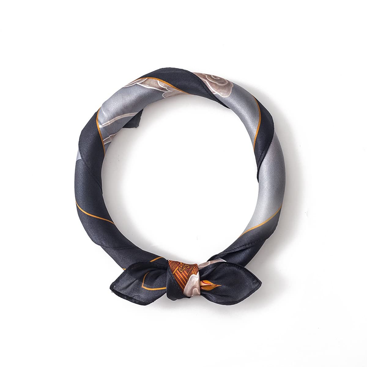 Pañuelo de seda, pañuelo cuadrado de moda para mujer, auténtico satén de seda de morera, ligero y suave, estampado.