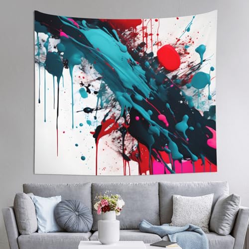Tapiz grande JEJEA para cubrir paredes vacías: decoración abstracta de 152 x 130 cm para piso