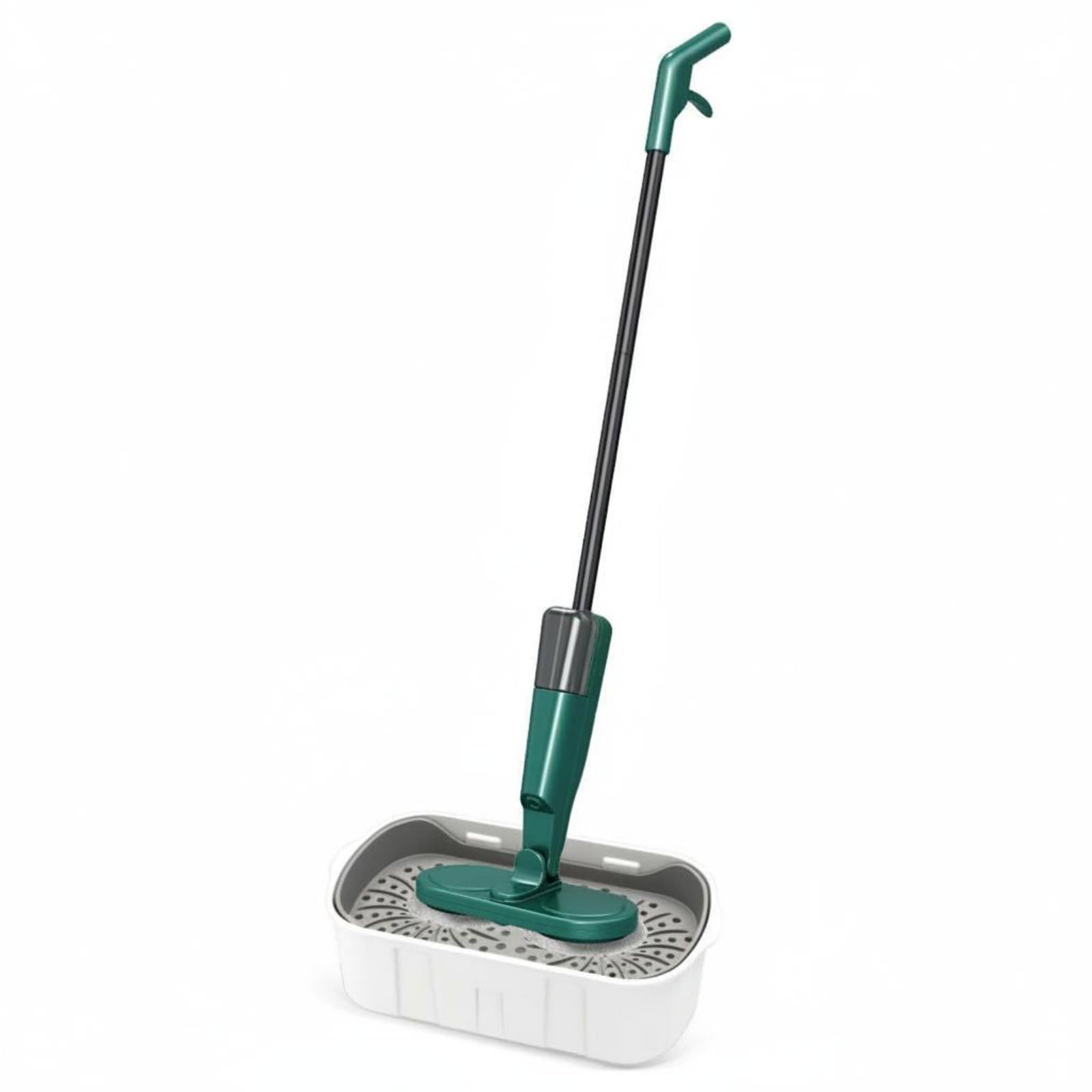 predolo Electric Floor Mop Scopa Elettrica Lavapavimenti con Serbatoio Spruzzo Testa Rotante Ricarica USB per Passate Rapide Quotidiane Riduzione Fatica E, Verde