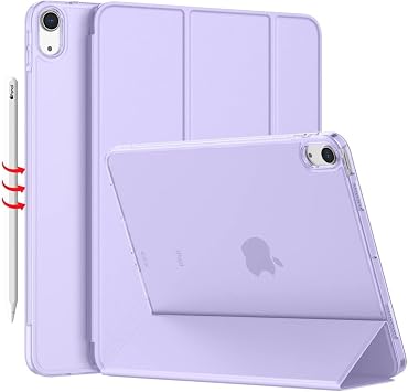 UnDePlus iPad 11.Nesil A16 11inç/10.Nesil 10.9inç ile uyumlu Kılıf Flip Cover Kalem Bölmeli PC Case Lila