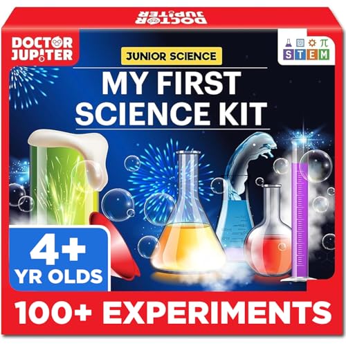 Doctor Jupiter My First Science Kit for Kids Ages 4-5-6-7-8 | Birthday Gift Ideas for 4+ Year Old Boys & Girls | Toy Stem Kit with 100+ Experiments | Learning & Educational Projects
