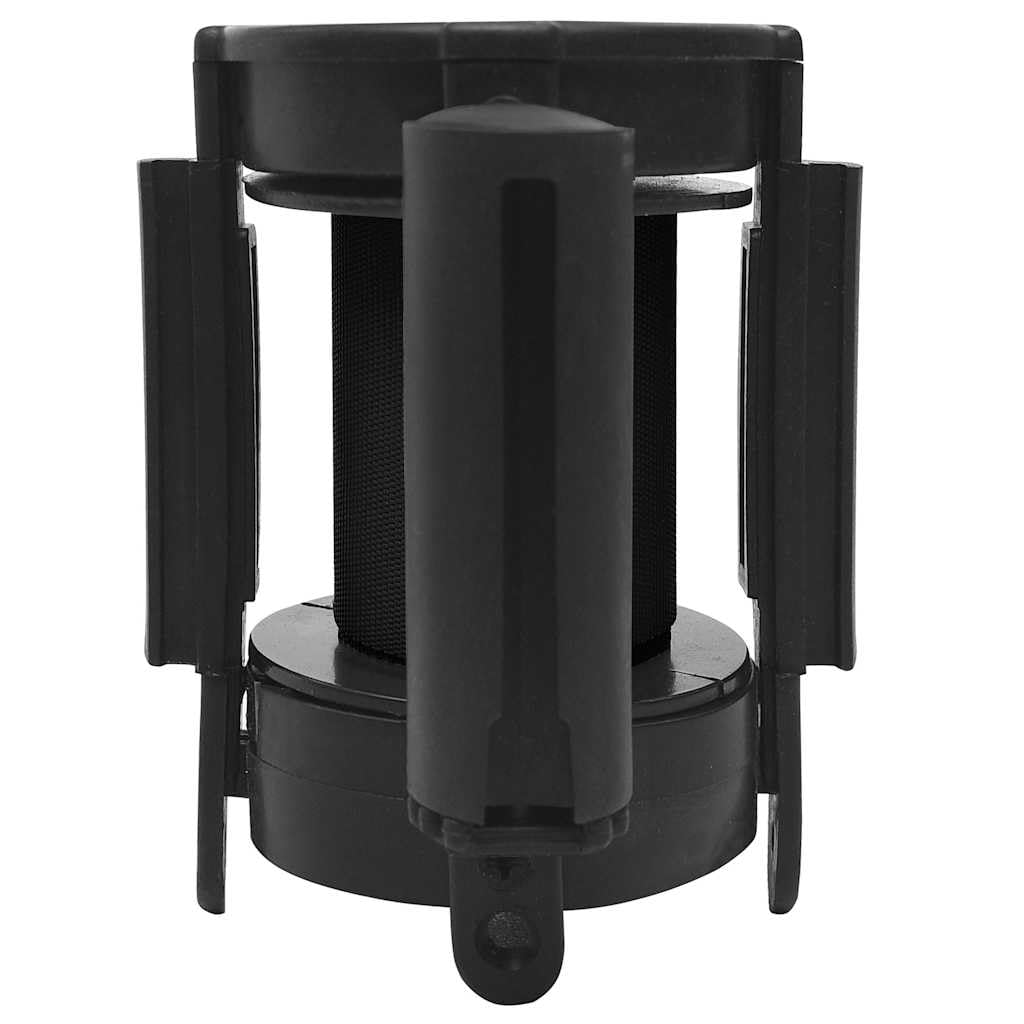 Caja de cinturón retráctil con correa extensible de 200 cm, color negro, carcasa de plástico de 48 mm de ancho para sistema de guía personal, control de acceso, bloqueo