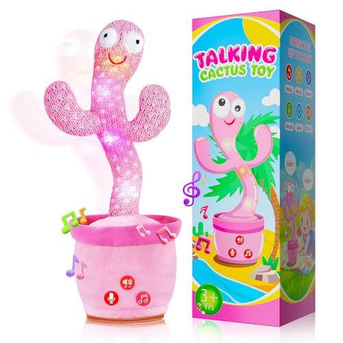 Image of SANJOIN Dancing Talking Cactus Toy for Baby Toddlers, Baby Girl Toys, Volume Adjustable, Mimicking, Recording, Singing English Songs, Xmas Baby Toys & Gifts for Girls, Stocking Stuffers for Kids