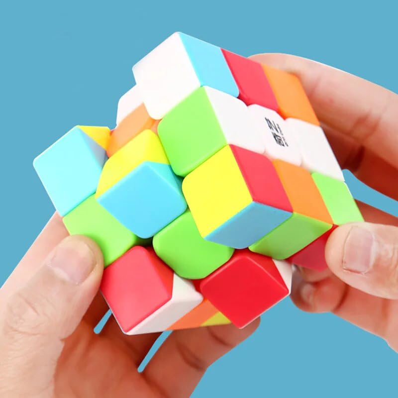 Image of HAWKISTER Qiyi Qimeng Plus 3X3X3 Cube (9 CM Big Size) Stickerless Magic Puzzle Cube, 6+ Years