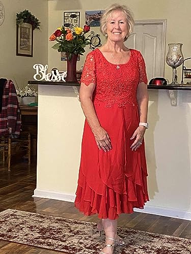 GARDOM Lace Mother of The Bride Dresses for Wedding Short Sleeves Evening Gowns Embroidery Formal Dresses for Women 20242