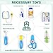 Udekit Doctor Costume with Medicine Box and Medical Kits, Kids Scrubs with Lab Coat for Kids 9 to 12 Green