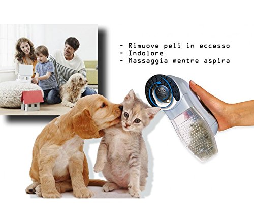 Tosatrice 2 in 1 rimuove peli in eccesso mentre massaggia per cane e gatto SHED indolore. MWS