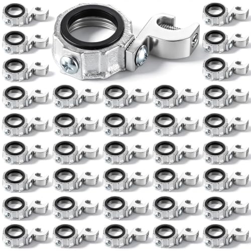Tellegloww 50 Pack Insulated Grounding Bushing Adjustable Lay-in Lug, 3/4”