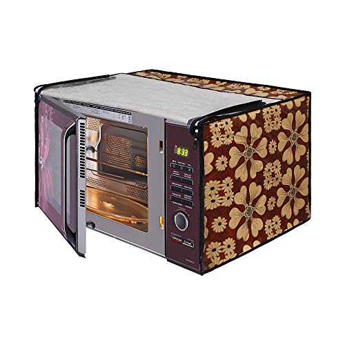 Image of DREAM KING Stylish Design & Printed Microwave Oven Cover Full Closure |waterproof & Dustproof Oven Cover Suitable for All Models - Multicolour SA62