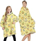 Dos tamaños, varios colores para todos ----- Hay dos tamaños de sudaderas de manta extragrandes, largas para adultos y largas para niños. Hay una variedad de colores muy hermosos: estampado de dibujos animados, colorido, estampado de animales, etc. Bienvenido a comprar, verifique los detalles del producto para obtener colores específicos, siempre hay colores que le gustan.