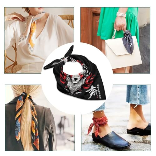 Casual Adult Head Scarf, Lightweight and Novelty Kerchief Neckerchief for Work, Party, Travel4