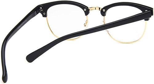 Miniatura 3 de Gafas unisex marco retro brillante negro oro redondo marco completo decoración gafas prescripción
