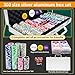AIBETOMG Poker Chips with Numbers,300Pcs Poker Chips Set with Aluminum Travel Case,11 Gram Casino Poker Set for Texas Holdem, Blackjack