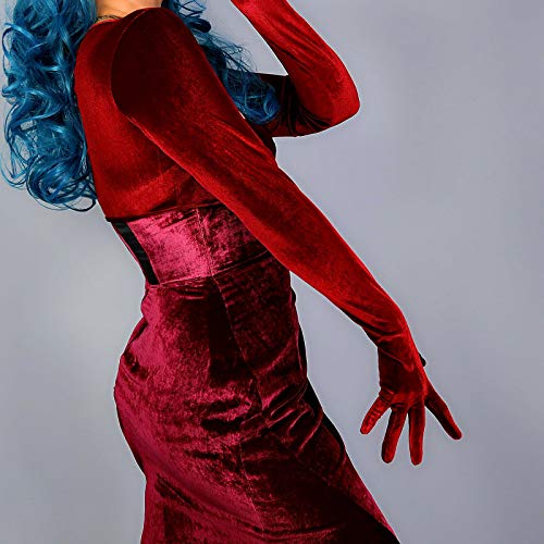Image of DooWay Velvet Bolero Gloves TECH Touchscreen Shrug Crop Top Dance Evening Shawl