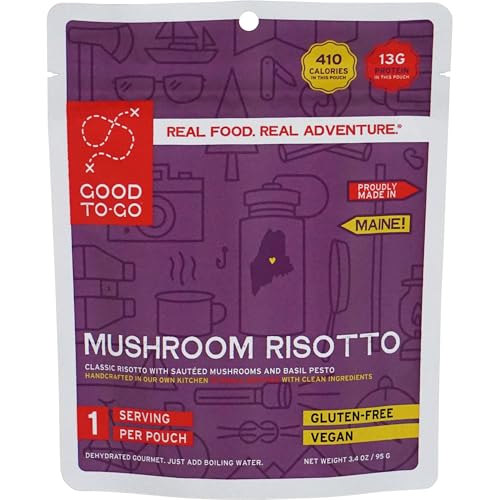 GOOD TO-GO Mushroom Risotto Single Serving Backpacking Meal