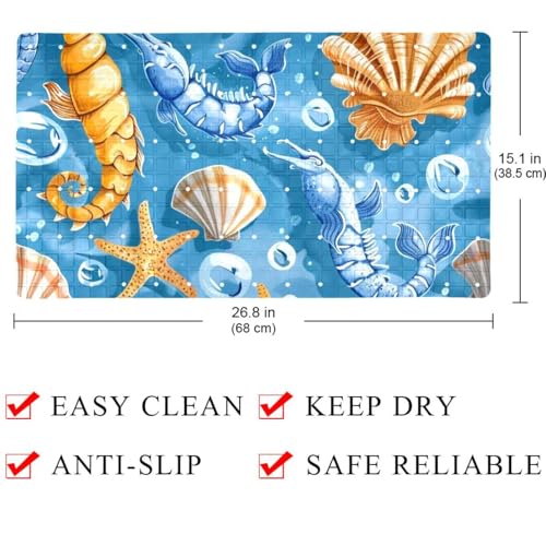 Tapis de bain antidérapant lavable en machine en PVC absorbant l'eau