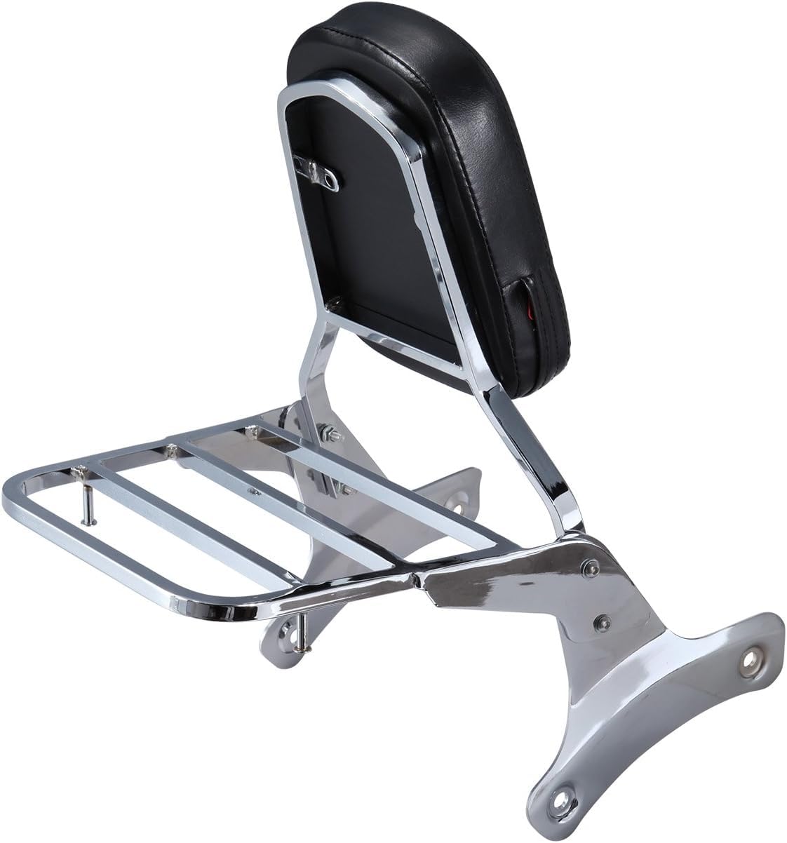 Samger Chrome Backrest Sissy Bar Portaequipajes Fit para Shadow VT750 C2 RC44 / VT400 1997-2003