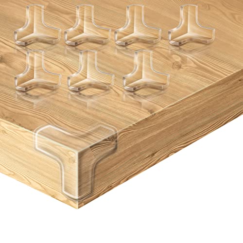 Image of 12 Pack Corner Protector, Clear Corner Guards Table Edge Protectors, Baby Safety Corner Bumpers Covers, Furniture & Sharp Corner Baby Proofing, T Shaped(1.4"x1.4" x1.4")