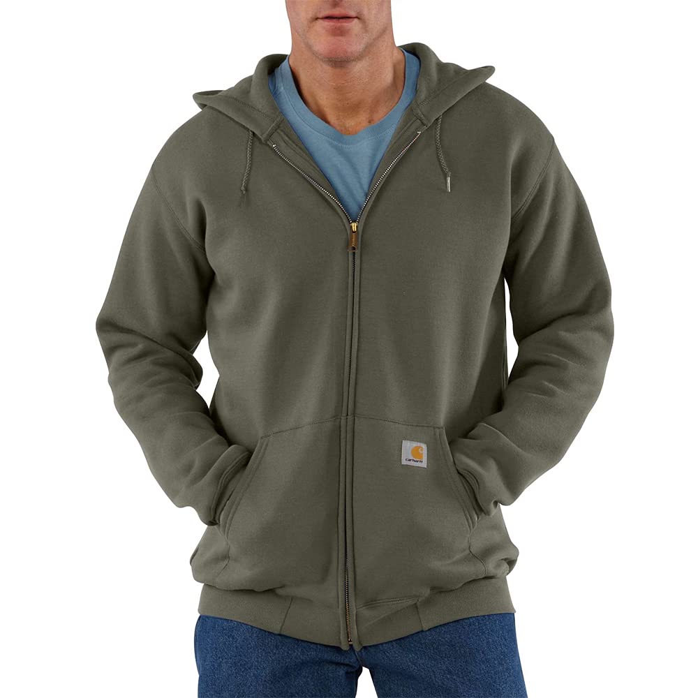 Carhartt Men's Moss Big & Tall Midweight Zip Front Hooded Sweatshirt K122, Xxxl Tall