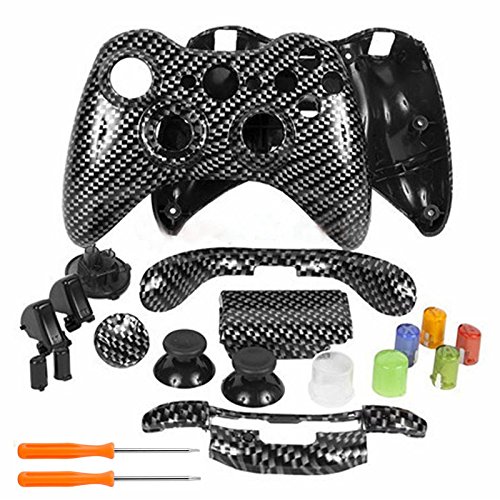 YTTL® Hydro Dipped Black Gold Carbon Fiber Wireless Controller Replacement Shell/Buttons for XBOX 360 Wireless Controller YTTL® Hydro Dipped Black Gold Carbon Fiber Wireless Controller Replacement Shell/Buttons for XBOX 360 Wireless Controller