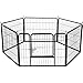 Yaheetech Recinto per Cani Cuccioli Conigli Gatti Animali Domestici da Interno e Esterno Giardino Rete Recinzione Ferro 6 pz 60 x 80 cm