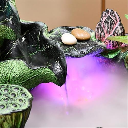 Fontaine de table feuille de lotus style chinois petit modèle pour bureau