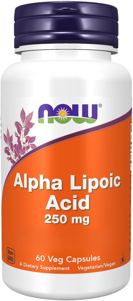 Now Foods, Alpha-Lipoic Acid, 250mg, High Dose, 60 Vegan Capsules, Lab-Tested, Gluten Free, Vegetarian, Soy Free, Non GMO