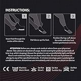 Rymora Foot Compression Socks Sleeves - Ease Plantar Plantar Fasciitis Discomfort and Foot Aches - Supports Heel, Arch & Ankle (One Pair) (Black) (Large: 25-29cm Arch Circumference) [L] - Image 7