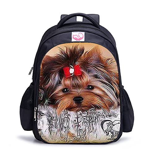 Sac à dos imprimé 3D chien pour enfant et adulte cartable imperméable 16 pouces