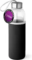 Garrafa de Vidro 520 ml Soft TopGet (Preto)