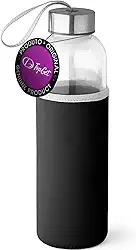 Garrafa de Vidro 520 ml Soft TopGet (Preto)