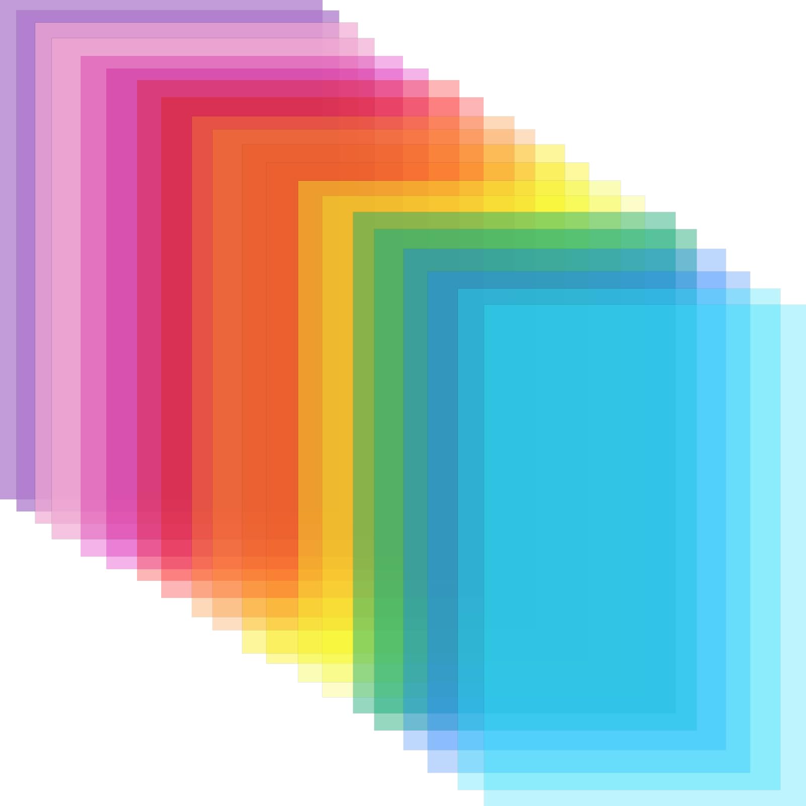 20PCS Dyslexia Overlays A4 Coloured Overlays for Dyslexia 10 Colors Overlays for Reading Dyslexia for Adults Children ADHD Reduce Visual Stress โ image 1