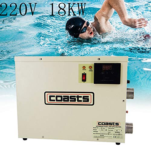 Weehomy Premium Quality 220V/380V 3KW~18KW Automatic Electric Swimming Pool Thermostat SPA Heater Water Heater Temperature Controller Widely Used in Swimming Pool Thermostat Heater Pump (220V, 18KW)