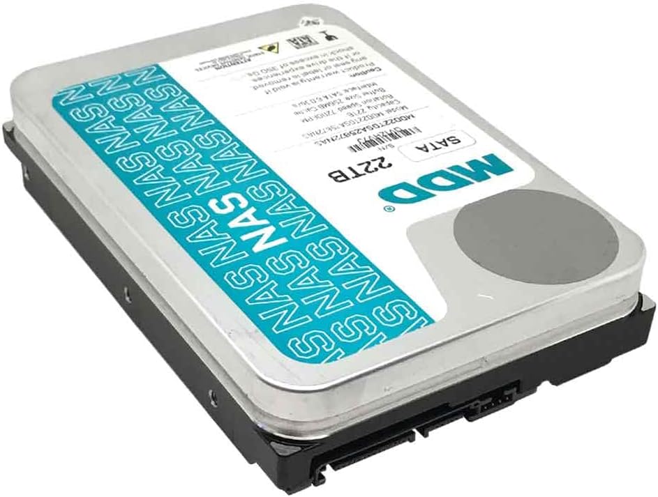 MDD (MDD22TS25672NAS) 22TB 7200RPM 256MB Cache SATA 6.0Gb/s 3.5inch Internal NAS Hard Drive - 5 Years Warranty (Renewed)