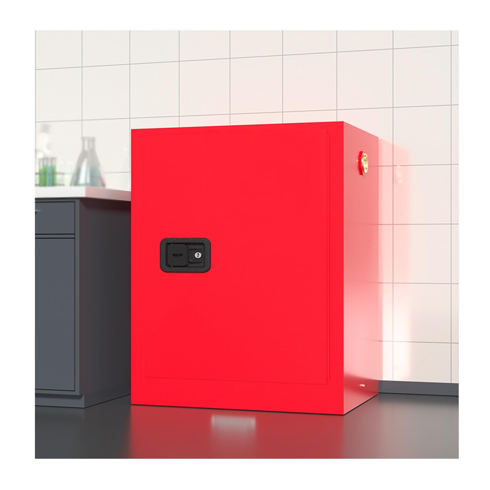 Gabinete de seguridad de metal ignífugo de acero galvanizado a prueba de fugas para almacenamiento de productos químicos para laboratorios científicos
